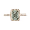 Neil Lane Radiant-Cut Green Quartz & Diamond Engagement Ring 5/8 ct tw 14K Yellow Gold