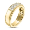 Thumbnail Image 1 of Men's THE LEO Diamond Wedding Band 1/2 ct tw Round-cut 14K Yellow Gold