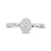 Thumbnail Image 3 of Hallmark Diamonds Oval Promise Ring 1/5 ct tw Sterling Silver