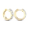 Thumbnail Image 3 of Men's Lab-Created Diamonds by KAY Huggie Hoop Earrings 1 ct tw 14K Yellow Gold