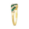 Thumbnail Image 1 of Le Vian Venetian Mosaic Emerald & Diamond Diagonal Ring 1/4 ct tw 14K Honey Gold