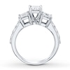 Thumbnail Image 1 of Memories Moments Magic 3-Stone Diamond Ring 1 ct tw Princess-cut 14K White Gold