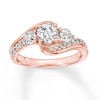 Thumbnail Image 0 of Memories Moments Magic Diamond Engagement Ring 1-3/8 ct tw Round-cut 14K Rose Gold
