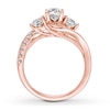Thumbnail Image 1 of Memories Moments Magic Diamond Engagement Ring 1-3/8 ct tw Round-cut 14K Rose Gold