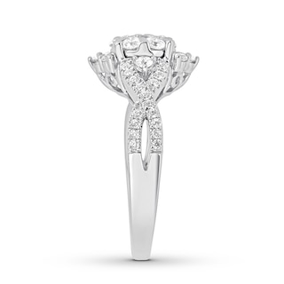 Diamond Engagement Ring 1 Carat Tw 14k White Gold Kay