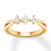 Thumbnail Image 0 of Memories Moments Magic Three-Stone Diamond Ring 3/8 ct tw Princess-cut 10K Yellow Gold