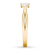 Thumbnail Image 2 of Memories Moments Magic Three-Stone Diamond Ring 3/8 ct tw Princess-cut 10K Yellow Gold