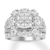 Thumbnail Image 0 of Multi-Stone Diamond Engagement Ring 4 ct tw Princess-cut 14K White Gold