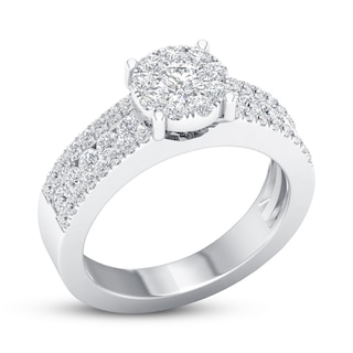 lineair Ontleden Gelijkenis Diamond Engagement Ring 1 ct tw Round-cut 10K White Gold | Kay