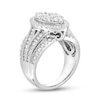 Thumbnail Image 1 of Diamond Engagement Ring 3 ct tw Round & Baguette 14K White Gold
