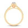 Thumbnail Image 2 of Diamond Engagement Ring 1/2 ct tw Pear & Round 14K Yellow Gold