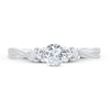 Thumbnail Image 2 of Memories Moments Magic 3-Stone Diamond Engagement Ring 3/4 ct tw Round-cut 14K White Gold