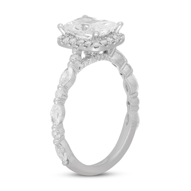 Neil Lane Premiere Diamond Engagement Ring 2-1/4 ct tw Radiant/Round/Marquise 14K White Gold