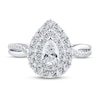Thumbnail Image 2 of Diamond Engagement Ring 1 ct tw Pear & Round-Cut 14K White Gold