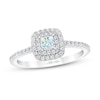 Thumbnail Image 0 of THE LEO First Light Diamond Engagement Ring 1/2 ct tw Princess/Round 14K White Gold