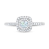 Thumbnail Image 2 of THE LEO First Light Diamond Engagement Ring 1/2 ct tw Princess/Round 14K White Gold