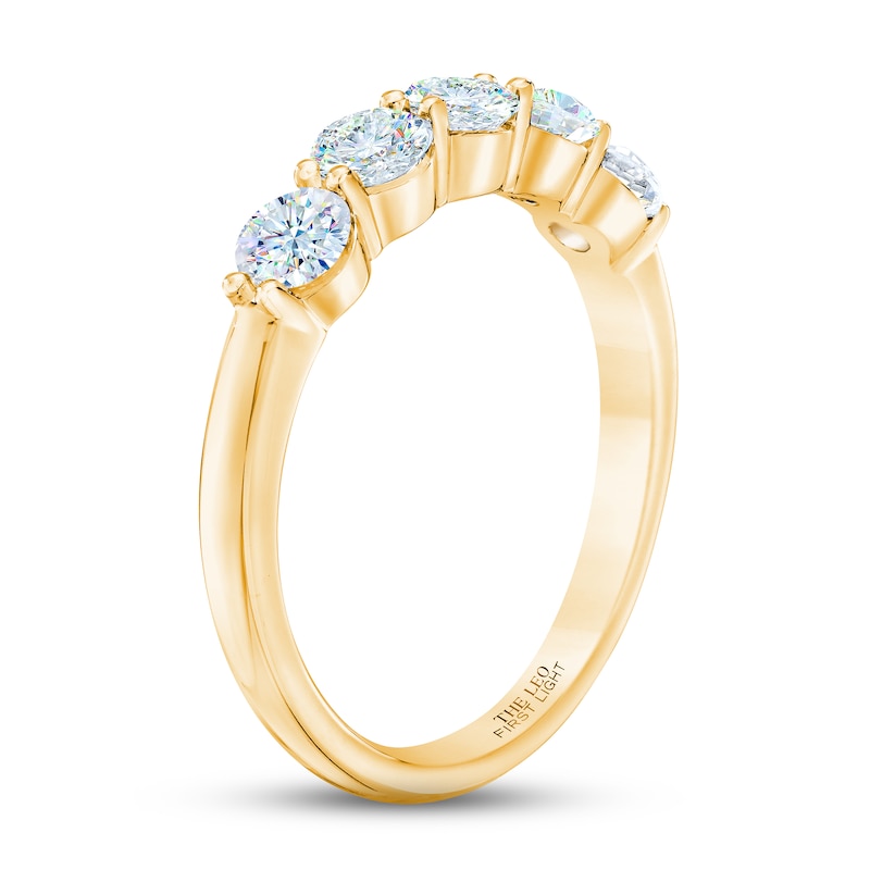THE LEO First Light Diamond Anniversary Ring 1 ct tw Round-cut 14K Yellow Gold