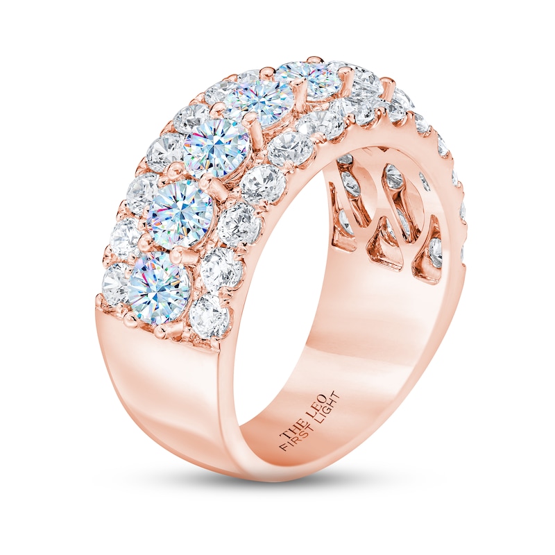 THE LEO First Light Diamond Anniversary Ring 3 ct tw Round-cut 14K Rose Gold
