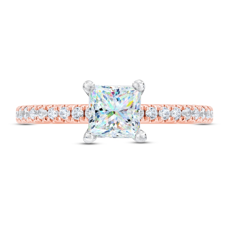 THE LEO First Light Diamond Princess-Cut Engagement Ring 1-1/5 ct tw 14K Rose Gold