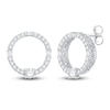 Thumbnail Image 0 of Neil Lane Diamond Circle Earrings 1/2 ct tw Round & Baguette-Cut 14K White Gold