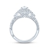 Thumbnail Image 2 of Monique Lhuillier Bliss Diamond Engagement Ring 1-1/4 ct tw Pear & Round-cut 18K White Gold