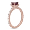 Thumbnail Image 1 of Neil Lane Rhodolite Garnet Engagement Ring 1/2 ct tw Diamonds 14K Rose Gold