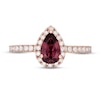 Thumbnail Image 2 of Neil Lane Rhodolite Garnet Engagement Ring 1/2 ct tw Diamonds 14K Rose Gold