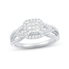 Thumbnail Image 0 of Diamond Engagement Ring 1/2 ct tw Princess & Round-cut 10K White Gold