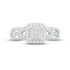Thumbnail Image 2 of Diamond Engagement Ring 1/2 ct tw Princess & Round-cut 10K White Gold
