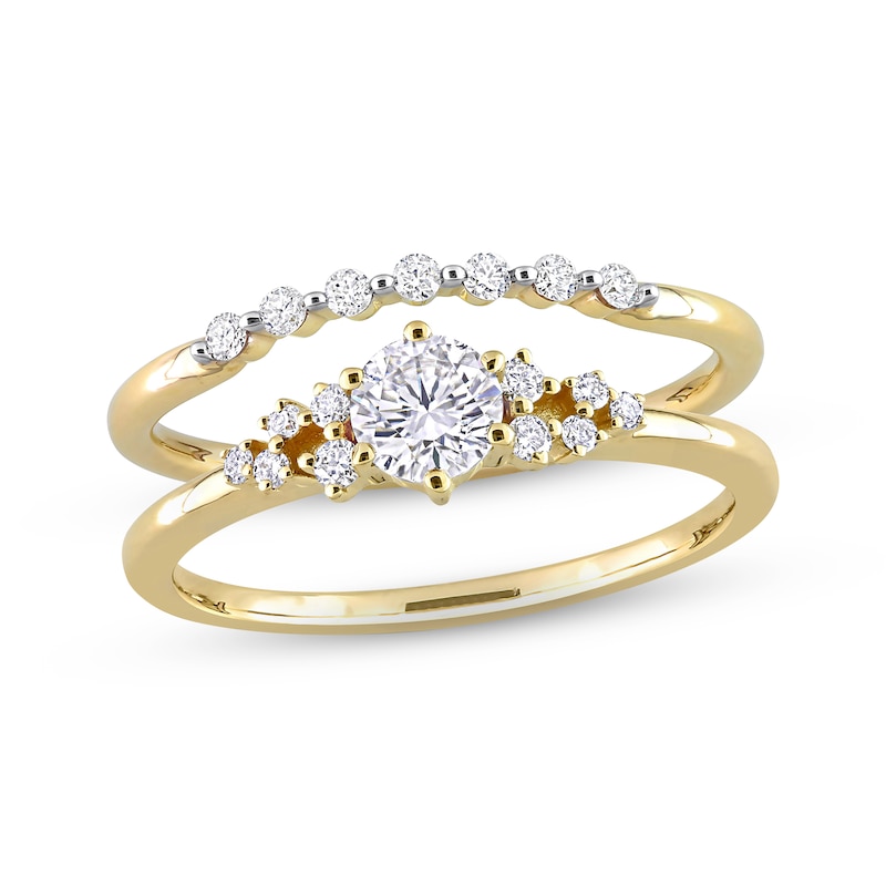 Diamond Bridal Set 1/2 ct tw Round-cut 10K Yellow Gold