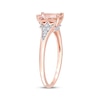Thumbnail Image 1 of Morganite & Diamond Engagement Ring 1/10 ct tw Round-cut 10K Rose Gold