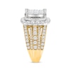 Thumbnail Image 1 of Princess-Cut Multi-Diamond Center Engagement Ring 3 ct tw 10K Two-Tone Gold