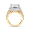 Thumbnail Image 2 of Princess-Cut Multi-Diamond Center Engagement Ring 3 ct tw 10K Two-Tone Gold