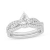 Thumbnail Image 0 of Lab-Created Diamonds by KAY Pear-Shaped Twist Bridal Set 1 ct tw 14K White Gold