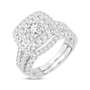 Thumbnail Image 1 of Lab-Created Diamonds by KAY Round-Cut Cushion Frame Bridal Set 2 ct tw 14K White Gold