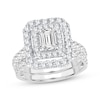 Thumbnail Image 0 of Lab-Created Diamonds by KAY Emerald-Cut Double Frame Bridal Set 2 ct tw 14K White Gold