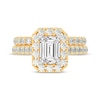 Thumbnail Image 2 of Lab-Created Diamonds by KAY Emerald-Cut Bridal Set 3 ct tw 14K Yellow Gold