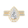Thumbnail Image 2 of Lab-Created Diamonds by KAY Pear-Shaped Bridal Set 3 ct tw 14K Yellow Gold