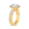 Thumbnail Image 1 of Lab-Created Diamonds by KAY Oval-Cut Halo Bridal Set 3 ct tw 14K Yellow Gold