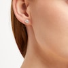 Thumbnail Image 2 of Diamond Star Halo Stud Earrings 1/2 ct tw 10K Yellow Gold