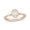 Thumbnail Image 0 of Neil Lane Premiere Oval-Cut Diamond Halo Engagement Ring 1-1/2 ct tw 14K Yellow Gold