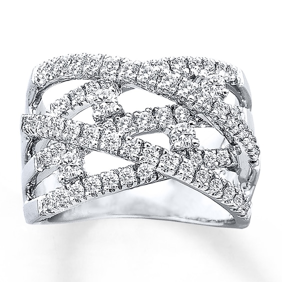 Diamond Ring 1 ct tw Round-cut 14K White Gold