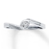 Thumbnail Image 1 of Diamond Promise Ring 1/20 ct Round-cut Sterling Silver