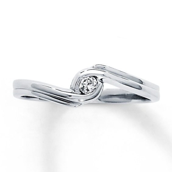 Kay Diamond Promise Ring 1/20 ct Round-cut Sterling Silver