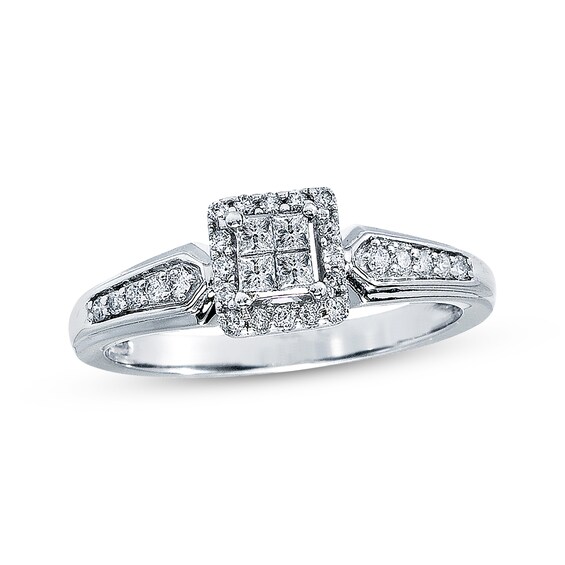 Kay Diamond Promise Ring 1/4 ct tw Princesscut 10K White Gold SheFinds
