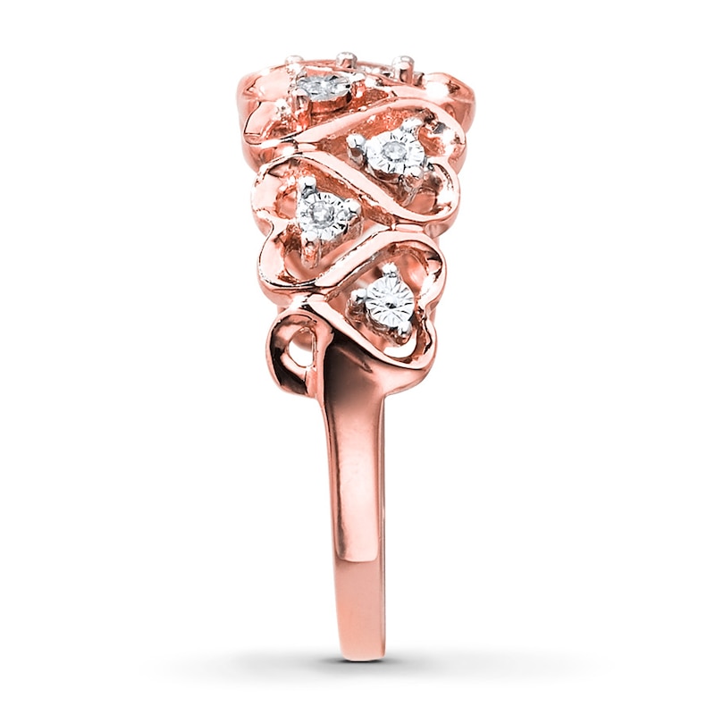 Main Image 3 of Diamond Accent Heart Promise Ring 10K Two-Tone Gold