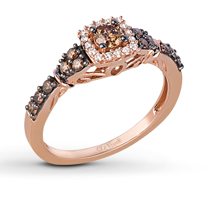 Main Image 1 of Le Vian Chocolate Diamonds 1/2 ct tw Ring 14K Strawberry Gold