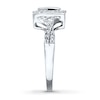 Thumbnail Image 3 of Blue Diamond Ring 1/2 ct tw Princess-cut 10K White Gold