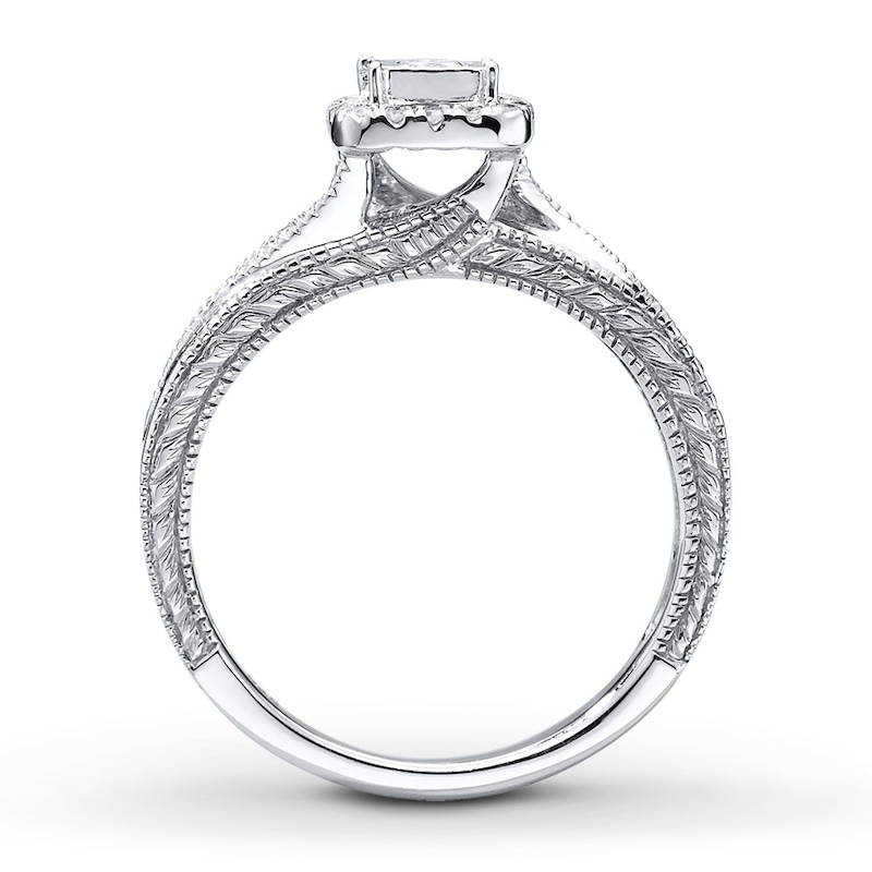 Diamond Promise Ring 1/6 ct tw Princess-cut Sterling Silver