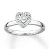 Stackable Diamond Ring 1/8 ct tw Diamonds Sterling Silver